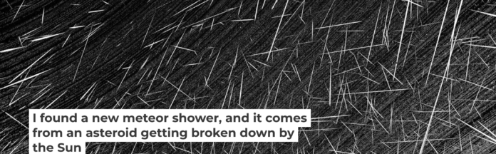 This composite image shows the Geminid meteors, captured in 2020 using Global Meteor Network software. Aleksandar Merlak